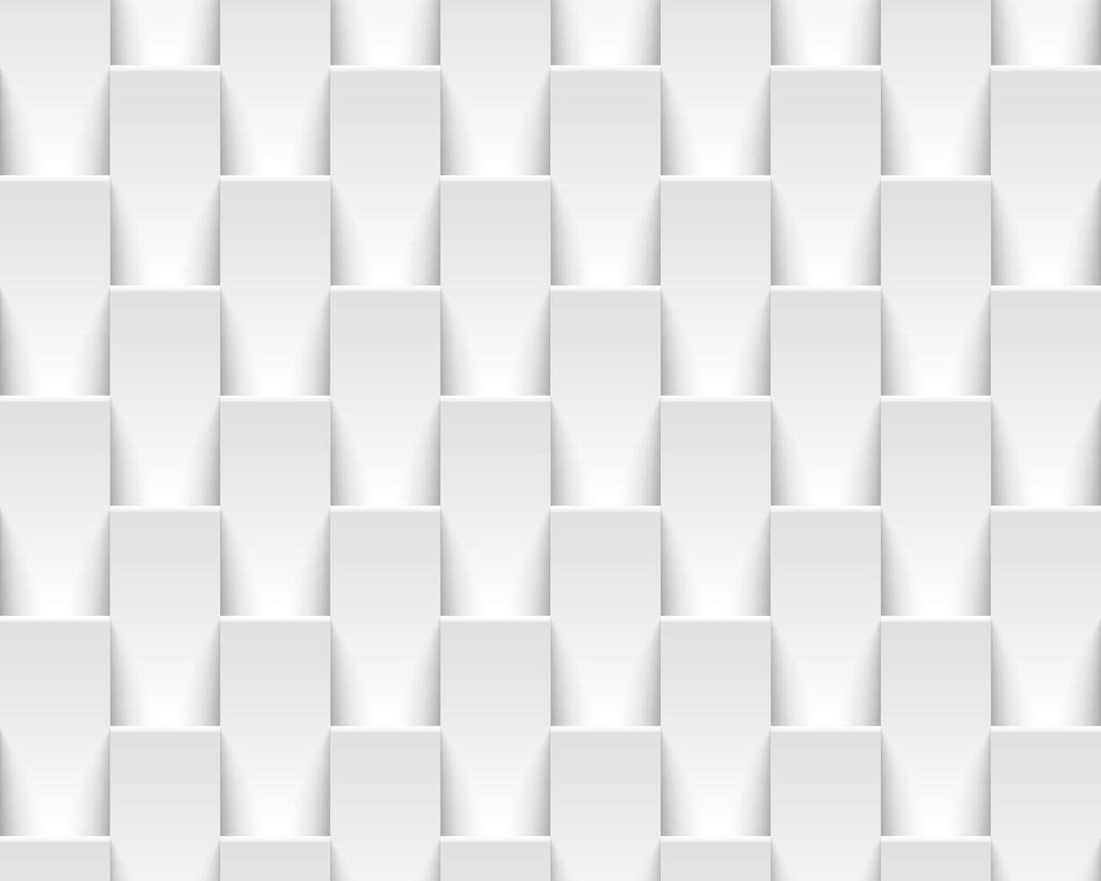 White tile geometric seamless pattern. vector