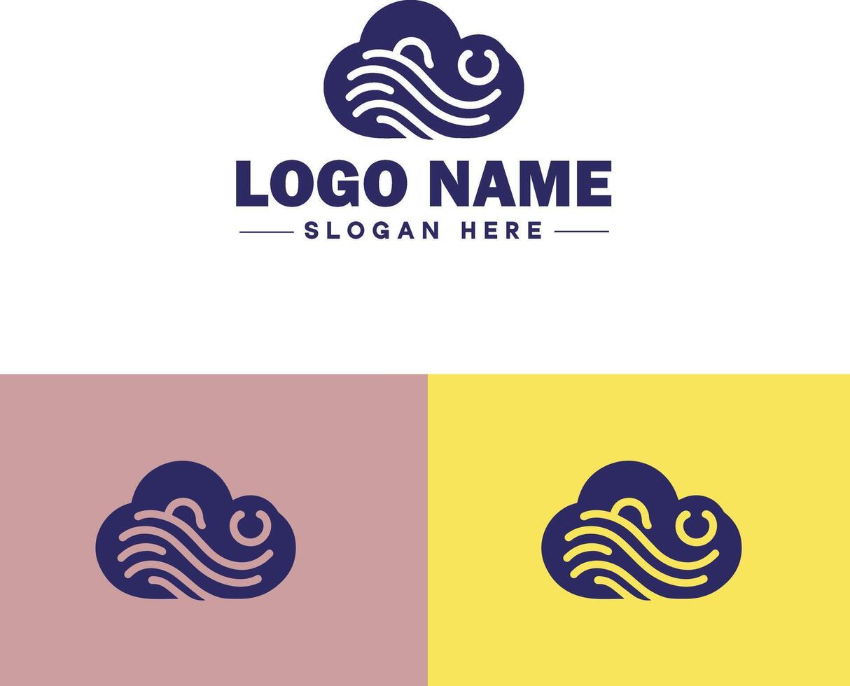 nube logo icono vector Arte gráficos para negocio marca aplicación icono cielo nube logo modelo