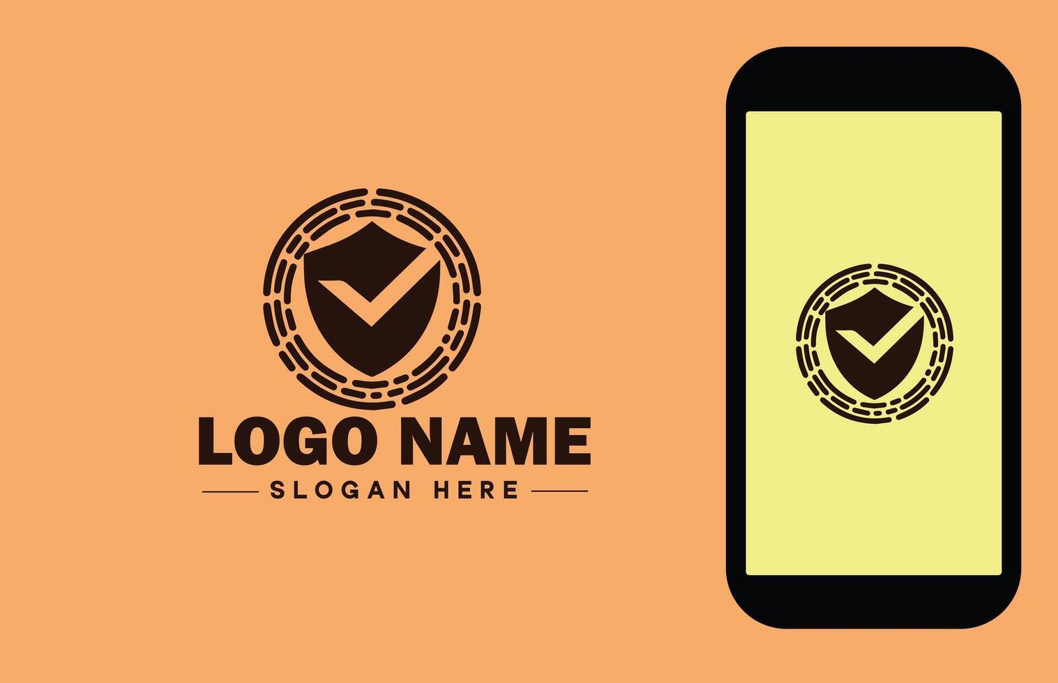 Checkmark logo icon vector art graphics for business brand app icon check mark right symbol tick ok correct logo template