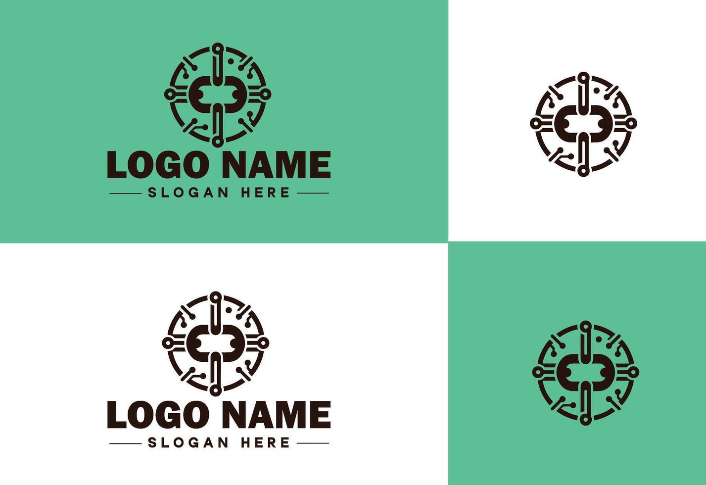 Chain icon logo vector art graphics for business brand app icon Chain logo template