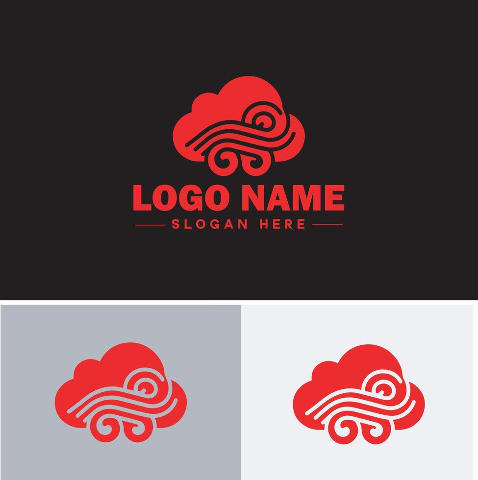 Cloud logo icon vector art graphics for business brand app icon sky cloud logo template