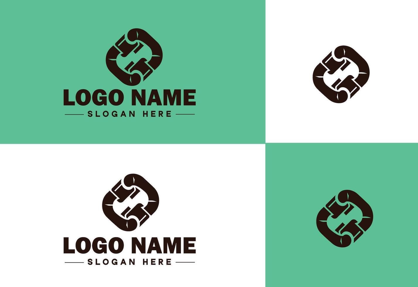 Chain icon logo vector art graphics for business brand app icon Chain logo template