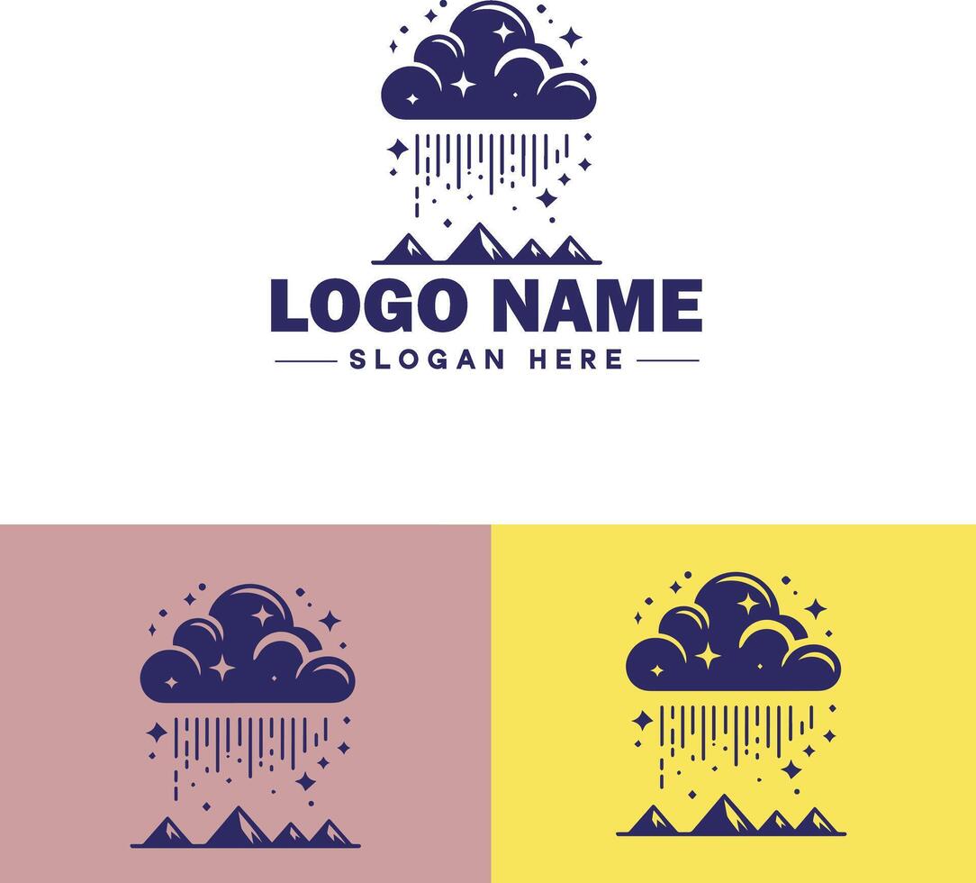 Cloud logo icon vector art graphics for business brand app icon sky cloud logo template