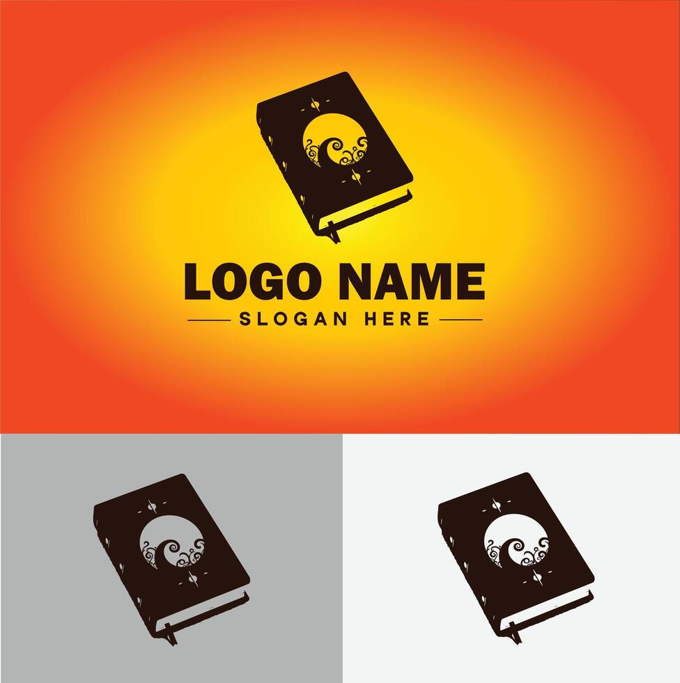 book logo icon vector for bookstore book company publisher encyclopedia library education logo template