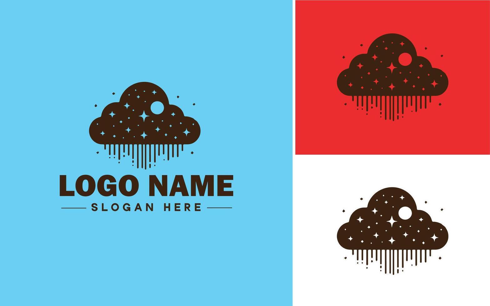 nube logo icono vector Arte gráficos para negocio marca aplicación icono cielo nube logo modelo