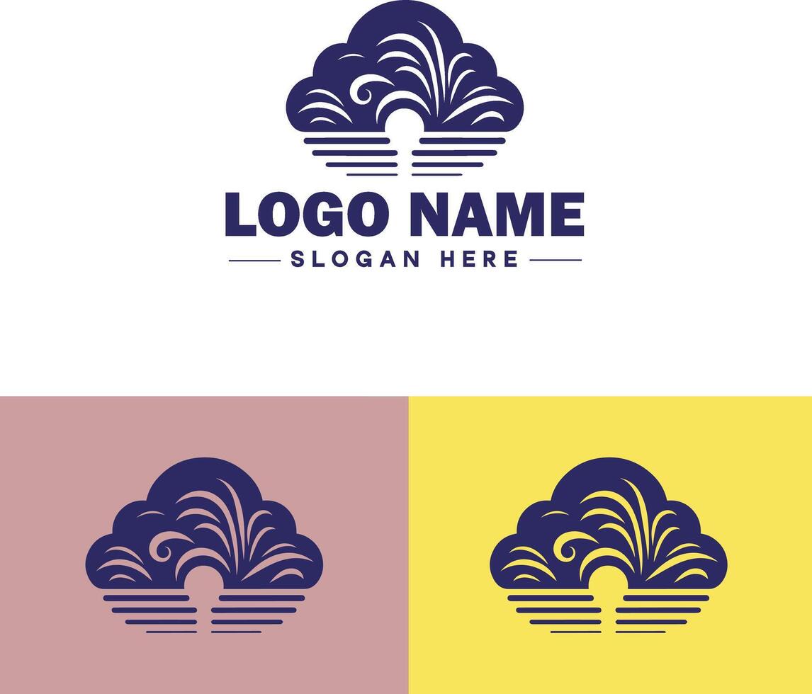 nube logo icono vector Arte gráficos para negocio marca aplicación icono cielo nube logo modelo