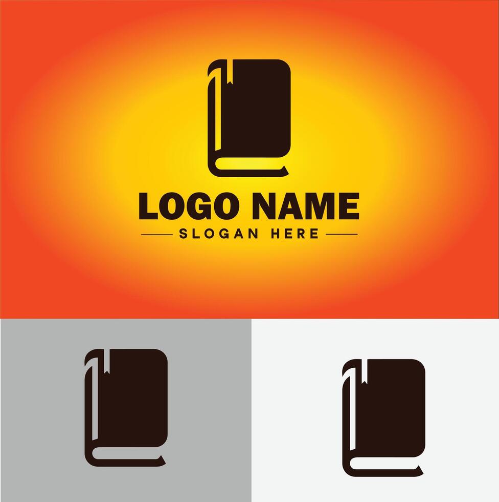 book logo icon vector for bookstore book company publisher encyclopedia library education logo template