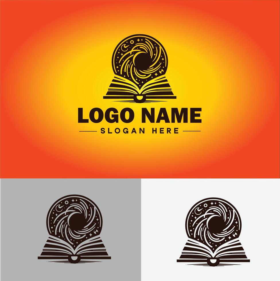 book logo icon vector for bookstore book company publisher encyclopedia library education logo template