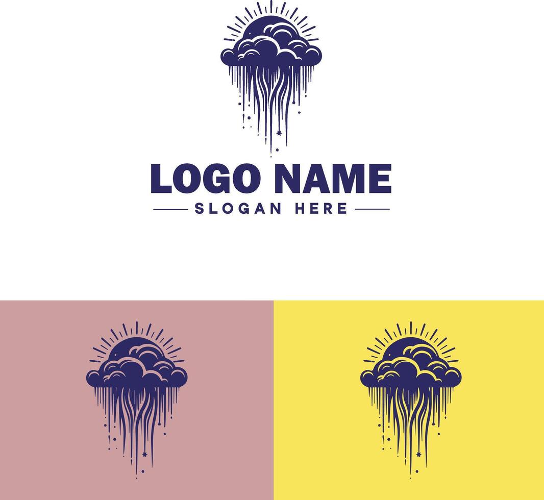 nube logo icono vector Arte gráficos para negocio marca aplicación icono cielo nube logo modelo