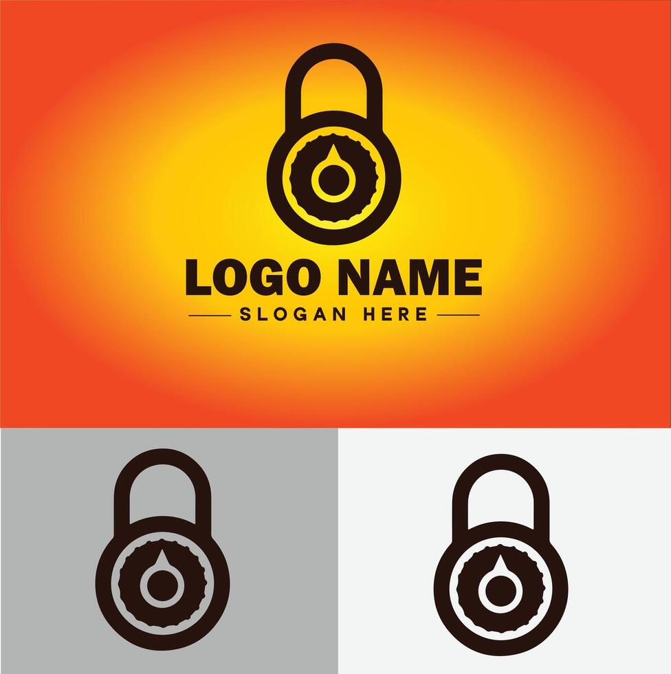 Lock icon logo safety security protection vector for business brand icon lock logo template