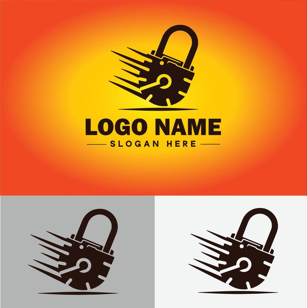 Lock icon logo safety security protection vector for business brand icon lock logo template