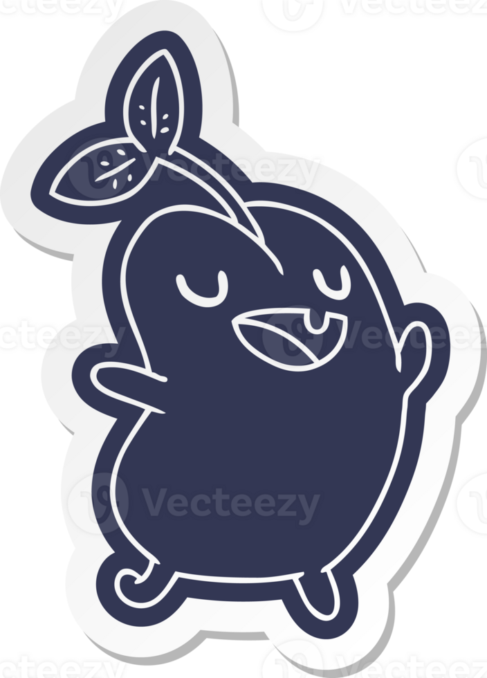 cartoon sticker kawaii cute sprouting bean png