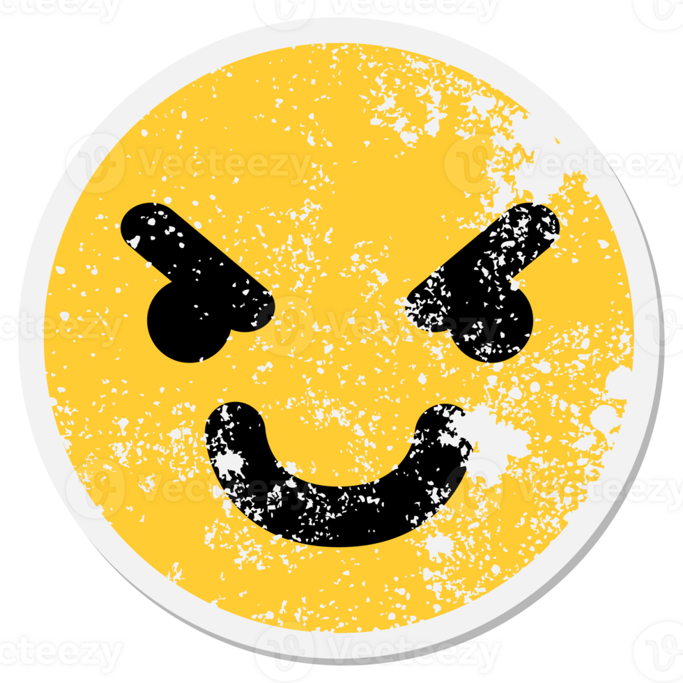 mean face circle png
