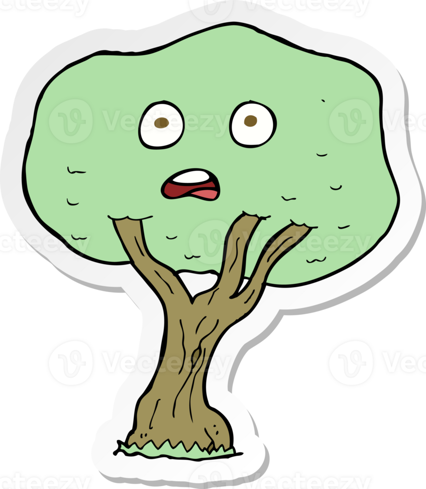 sticker of a cartoon tree png