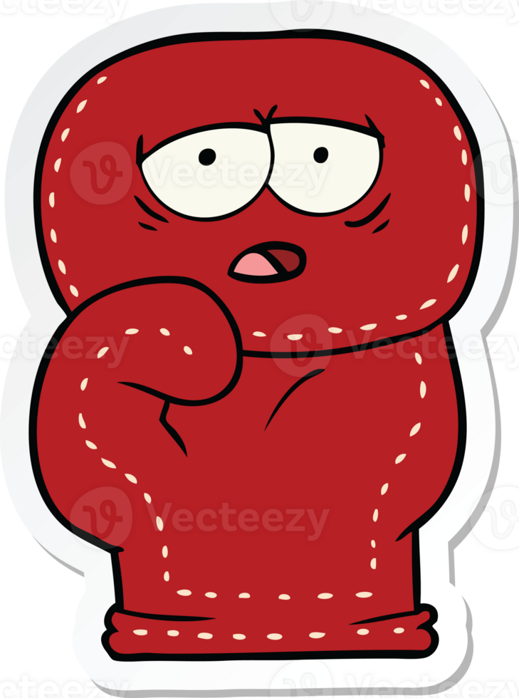 sticker of a cartoon boxing glove png
