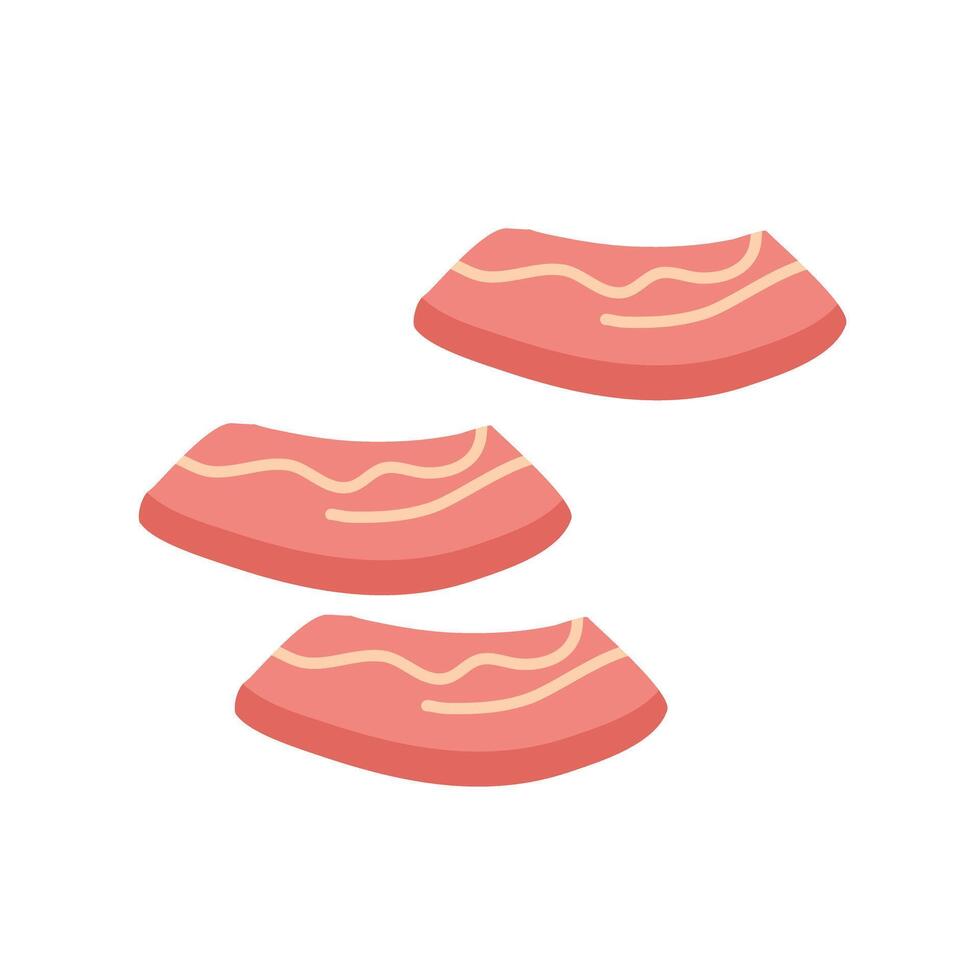 Korean Traditional Style Fresh Pork Beef Belly BBQ vector