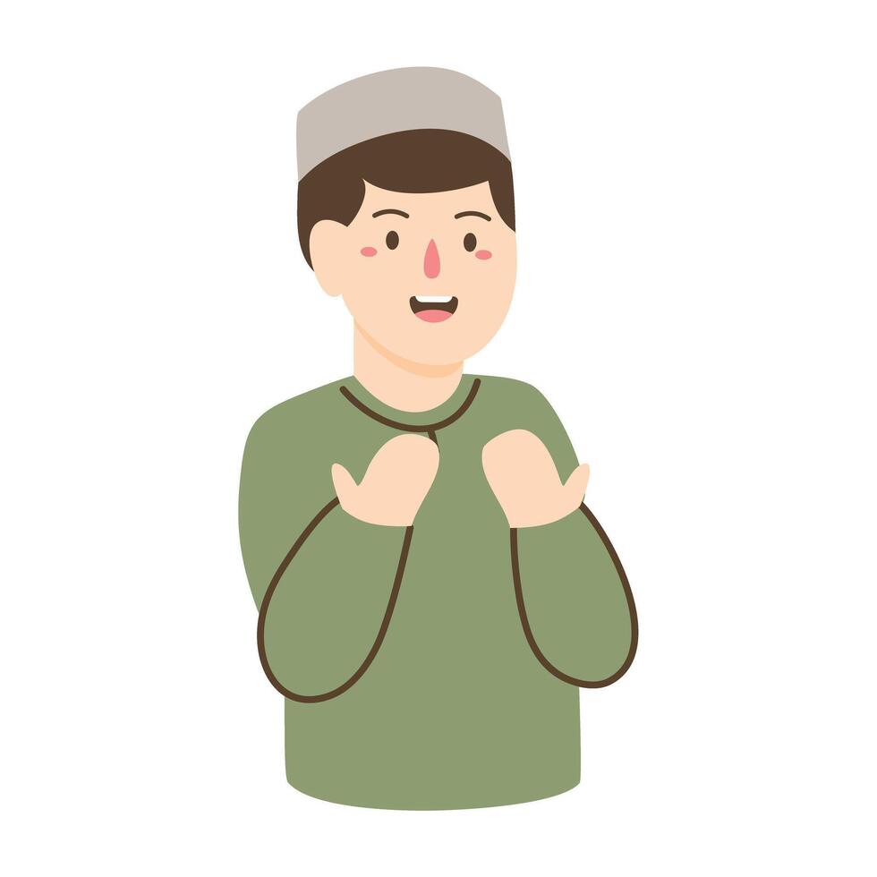 ramadan illustration with person praying vector