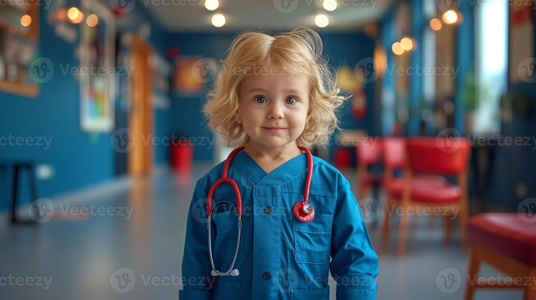 AI generated Child imagines healing in vibrant colors. photo