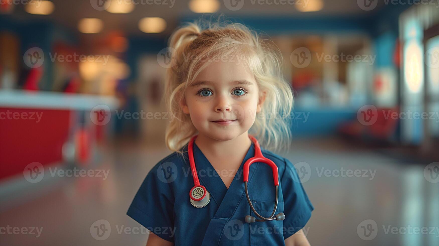 AI generated Child imagines healing in vibrant colors. photo