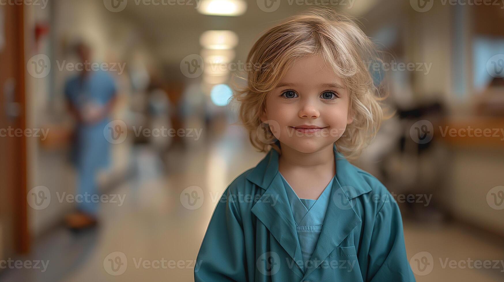 AI generated Child imagines healing in vibrant colors. photo