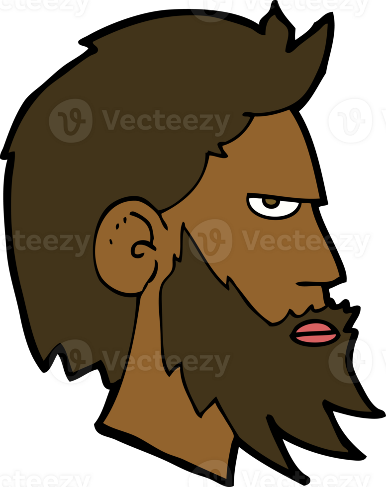 cartoon man with beard png