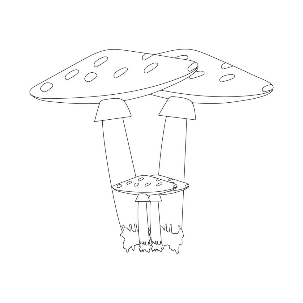 Mushroom icon illustration . Cartoon vector mushrooms clipart. Vector isolated on white background. EPS 10