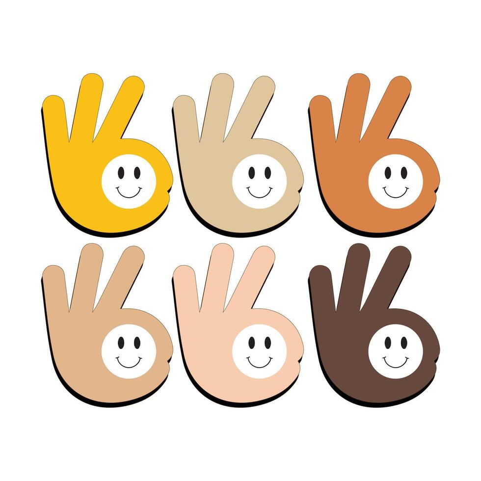 Hand with Fingers Splayed Gesture Icon. Raised hand emoji. Folded Hands sign, All skin tone gesture emoji vector