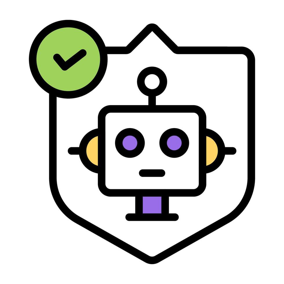 An icon design of robot security isolated on white background vector