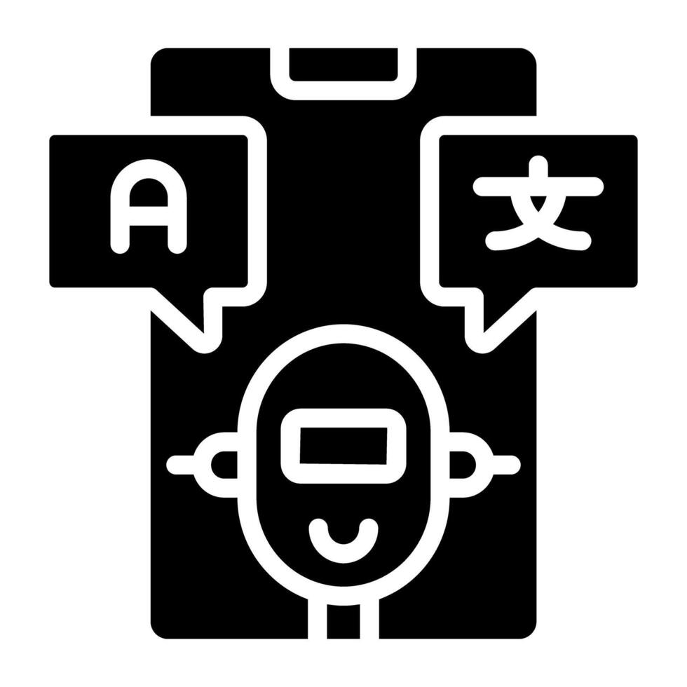 Vector design of language translator icon