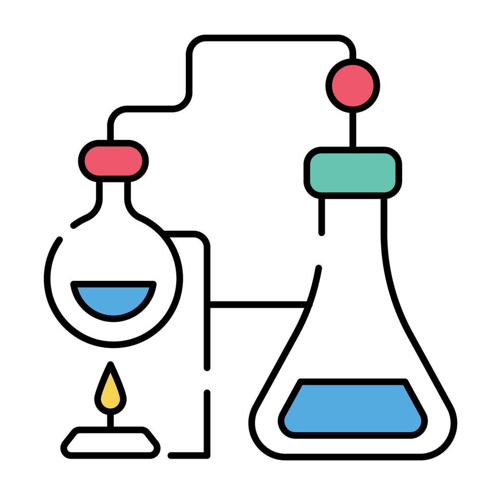 A premium download icon of chemical experiment vector