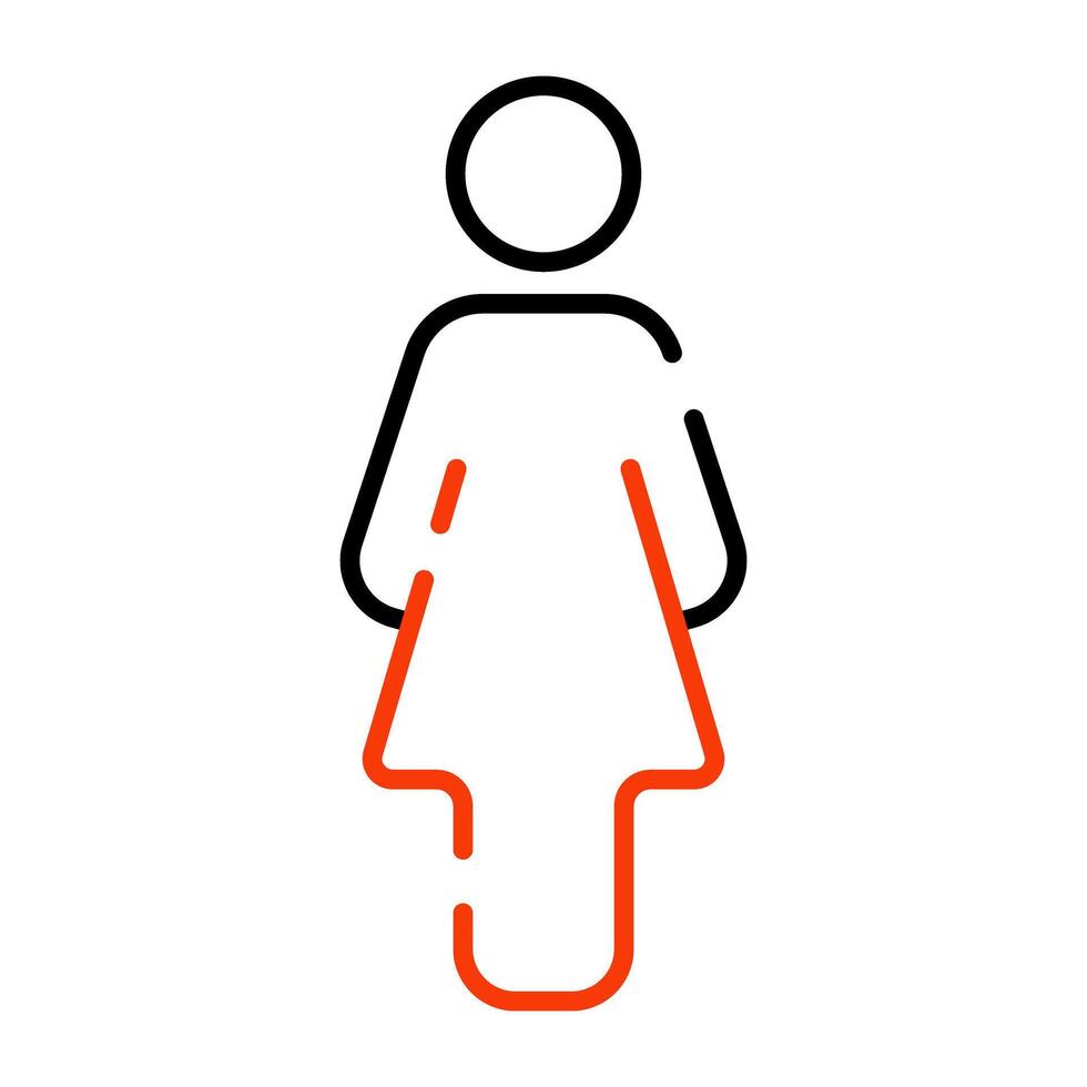 An editable design icon of woman avatar vector