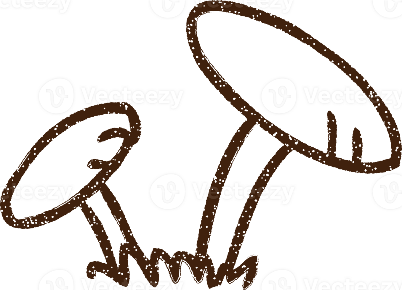 Mushroom Charcoal Drawing png