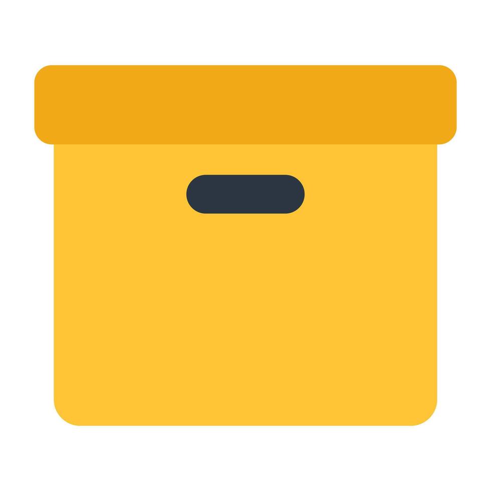 A flat design icon of parcel vector