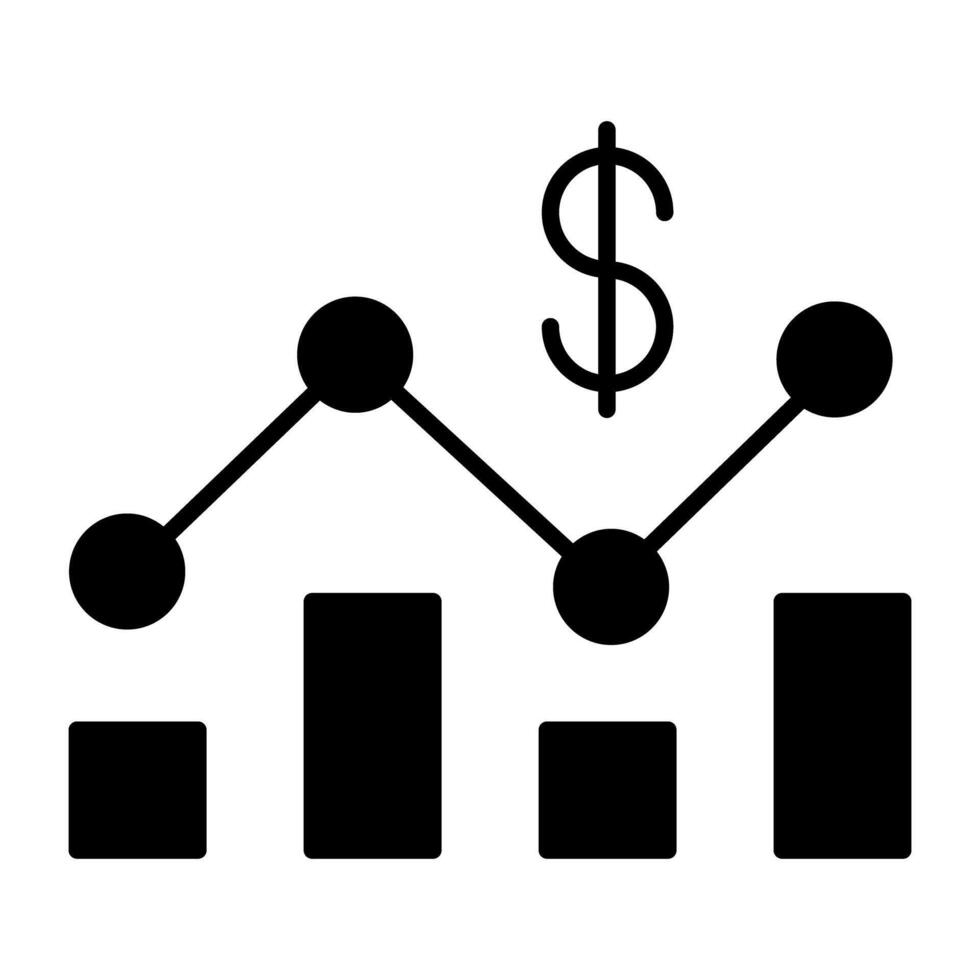 un moderno diseño icono de financiero gráfico vector