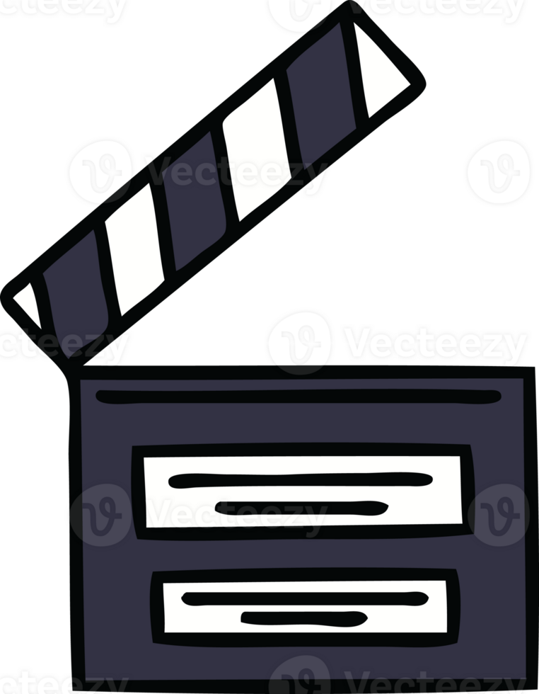 cute cartoon of a director clapper png
