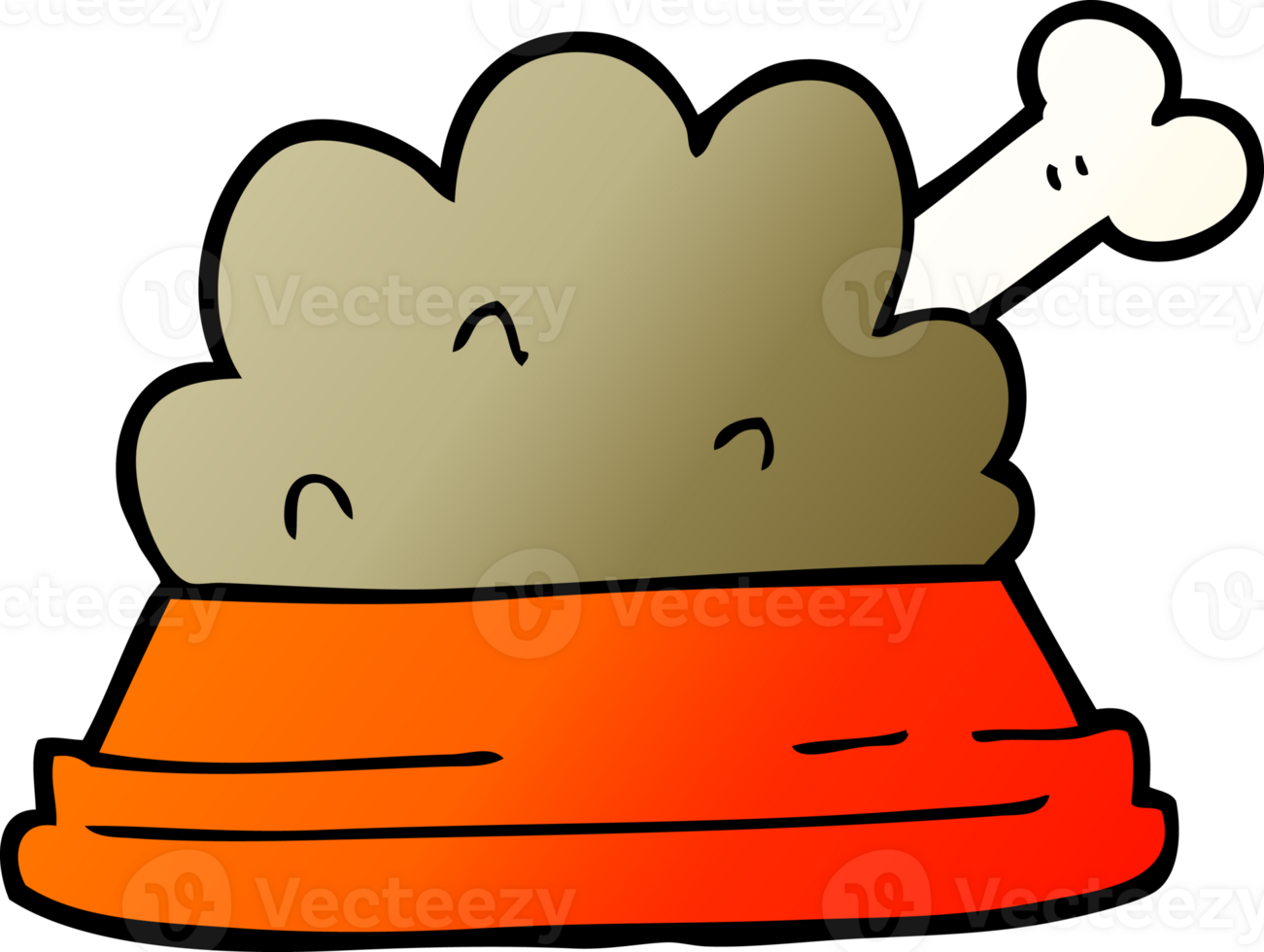 cartoon doodle pet food png