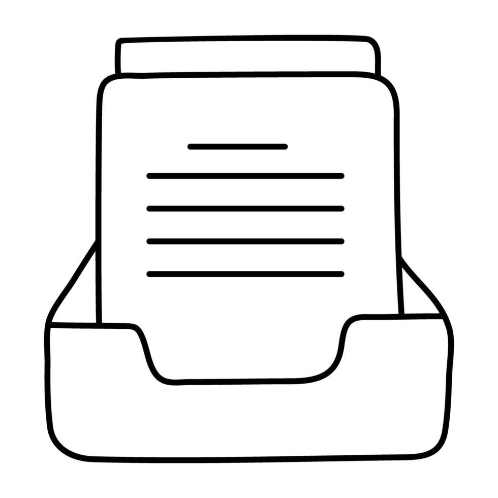 An icon design of file drawer vector