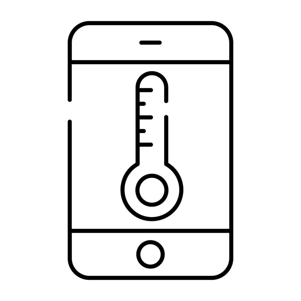 Mobile weather app icon in editable design vector