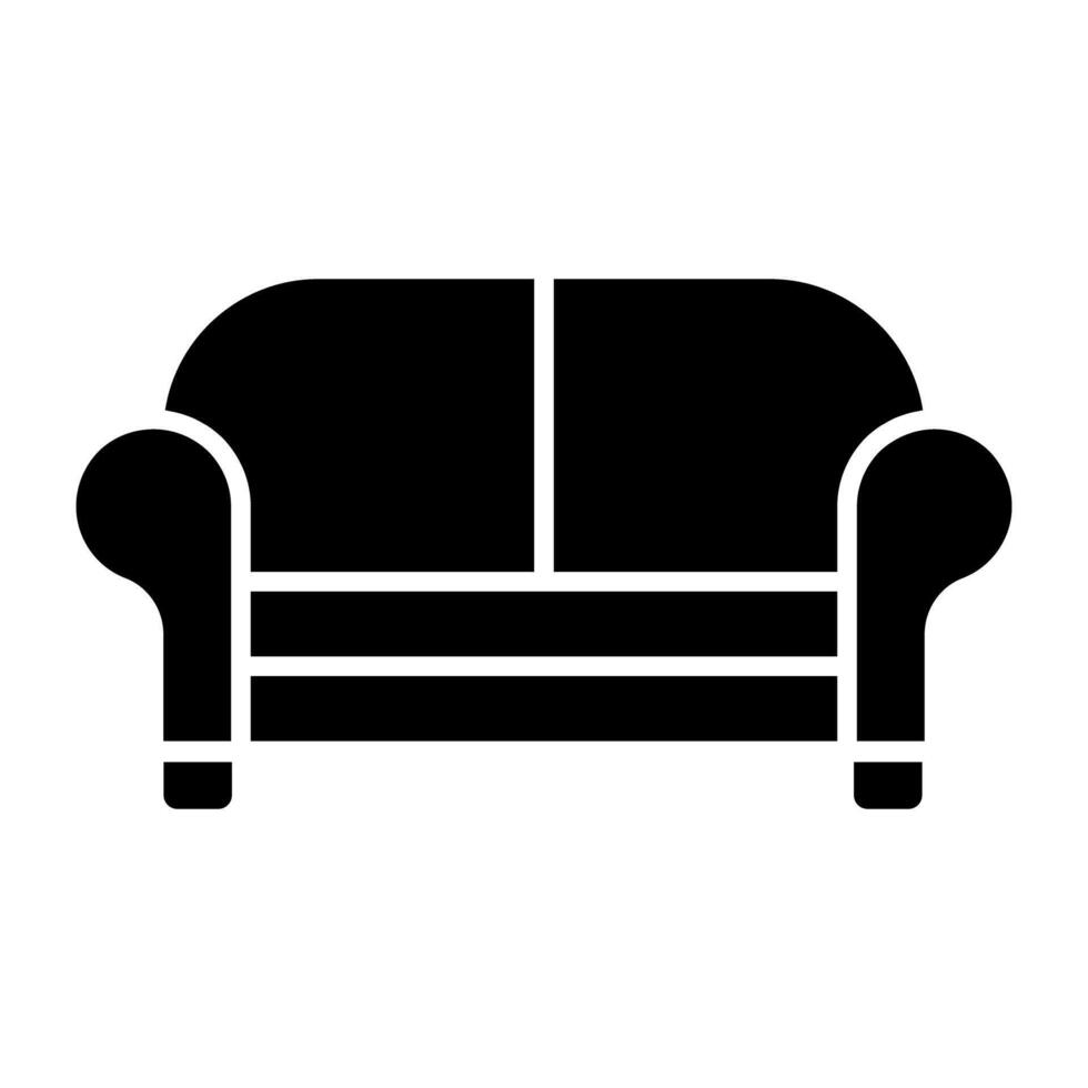 Double seat sofa icon in modern design vector