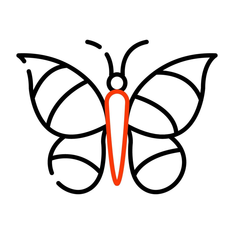 An icon design of butterfly, editable vector