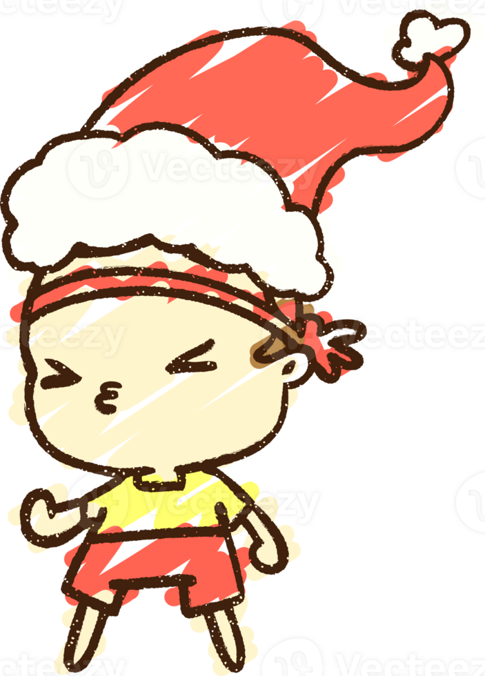 Christmas Kid Chalk Drawing png