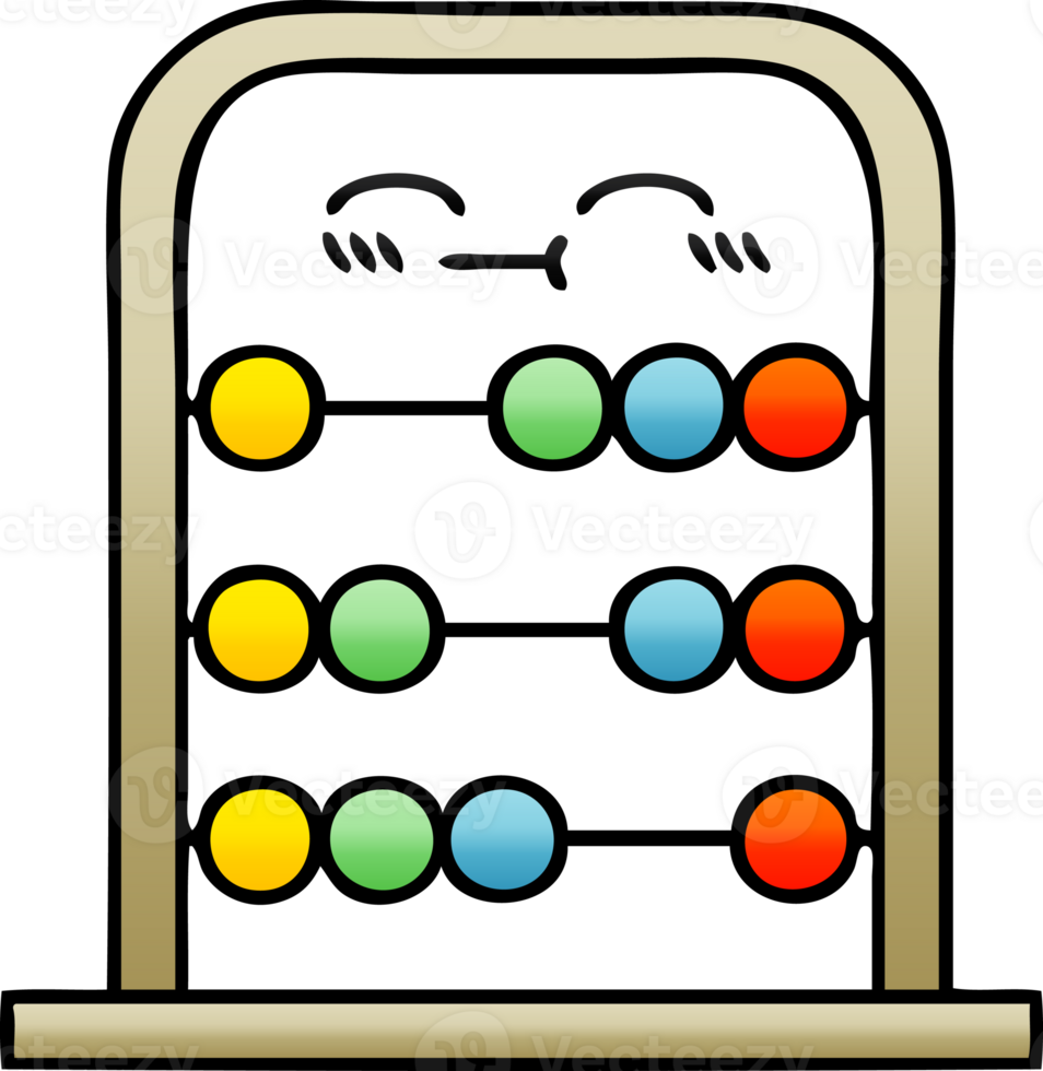 gradient shaded cartoon of a abacus png