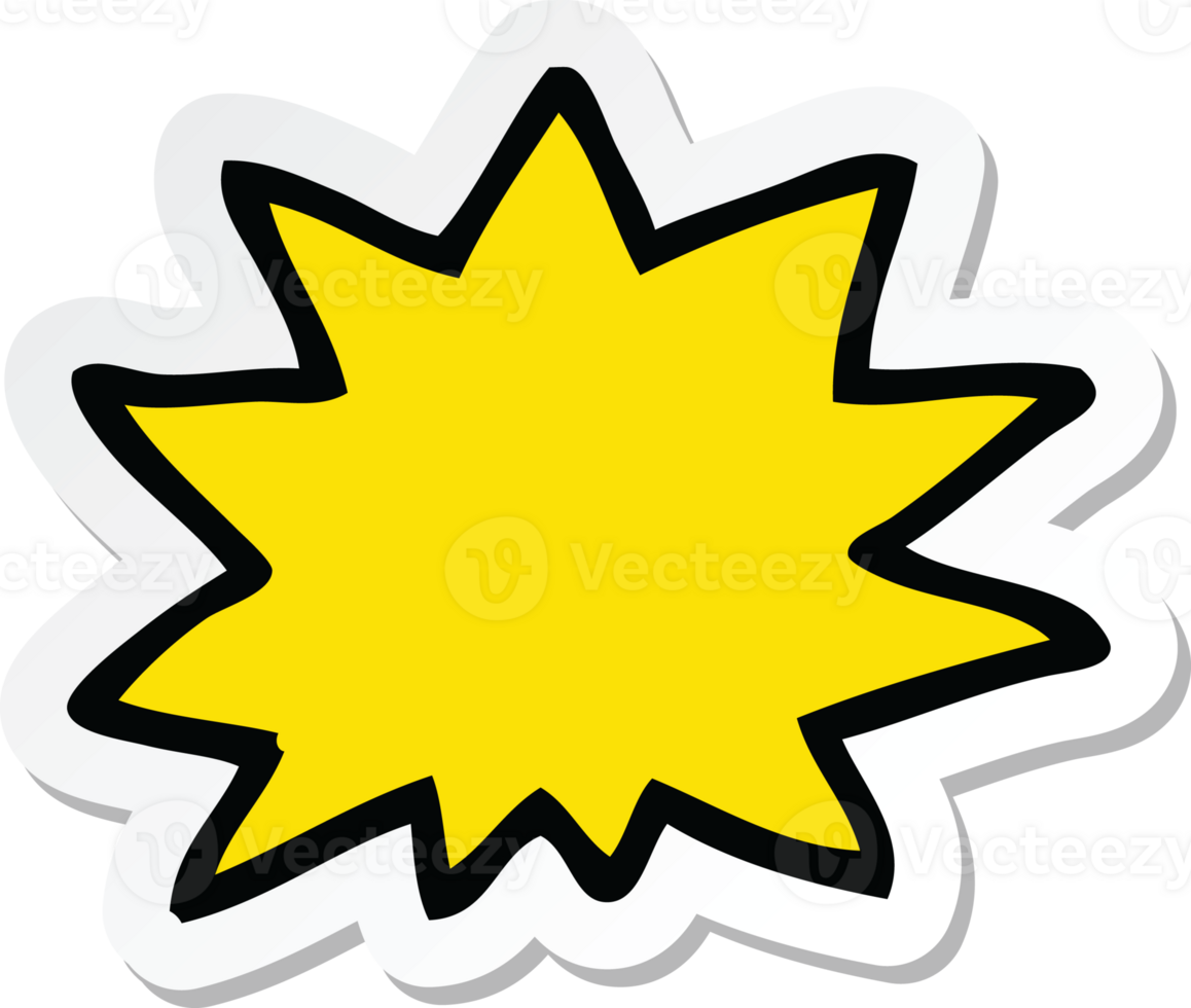sticker of a cartoon explosion png