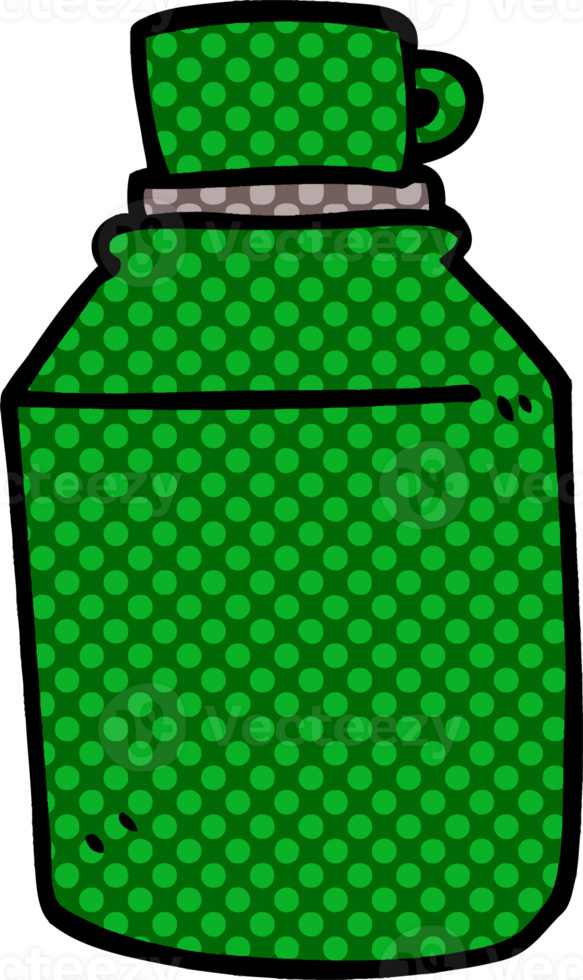 cartoon doodle hot drinks flask png