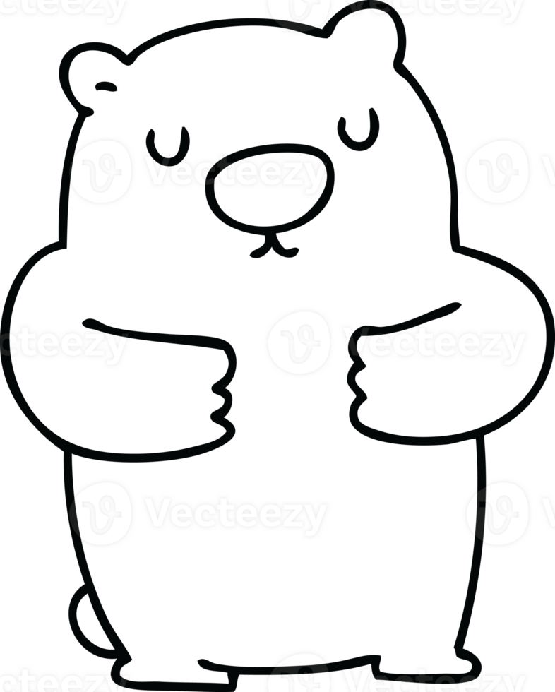 line drawing quirky cartoon beaver png