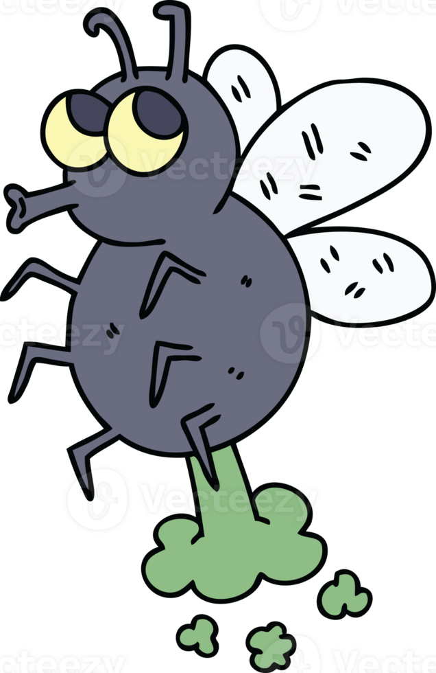 hand drawn quirky cartoon fly png