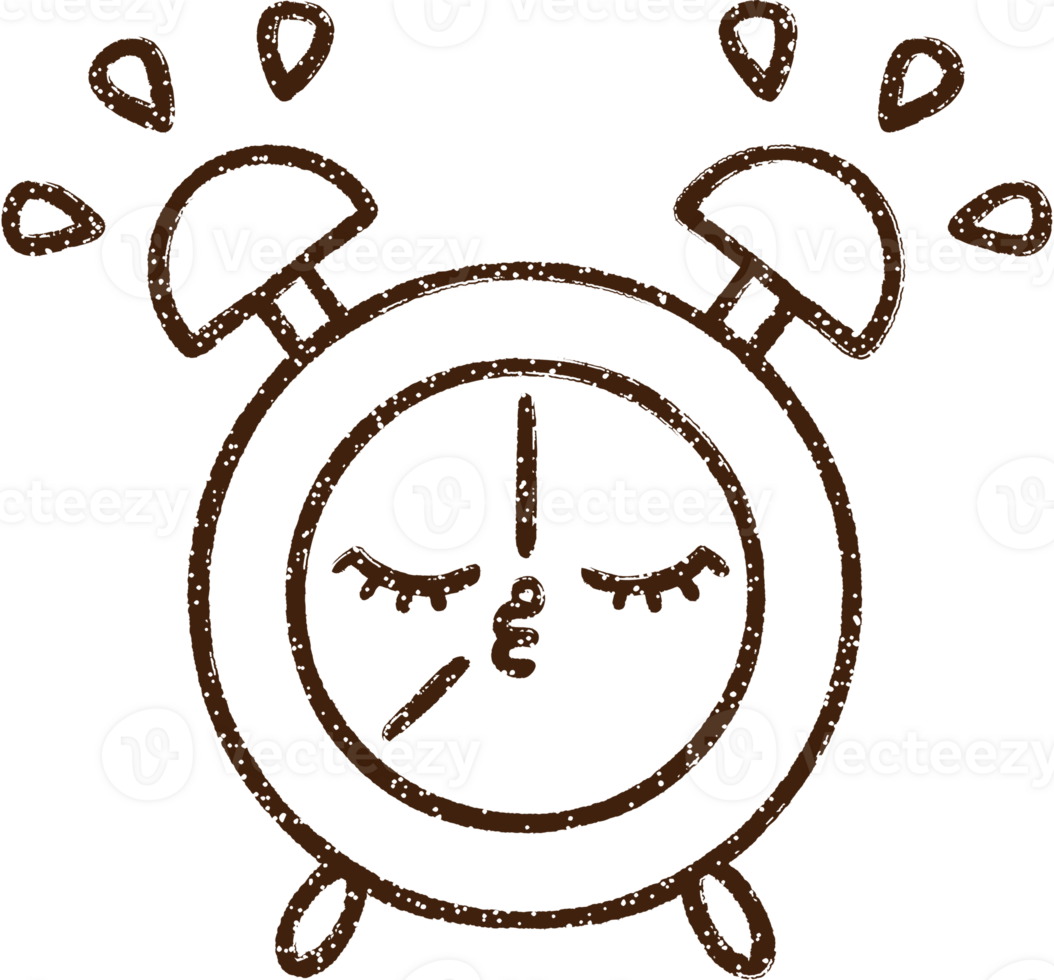 Alarm Clock Charcoal Drawing png