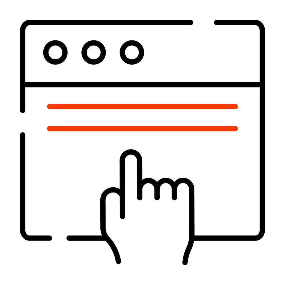 Trendy design icon of web click vector