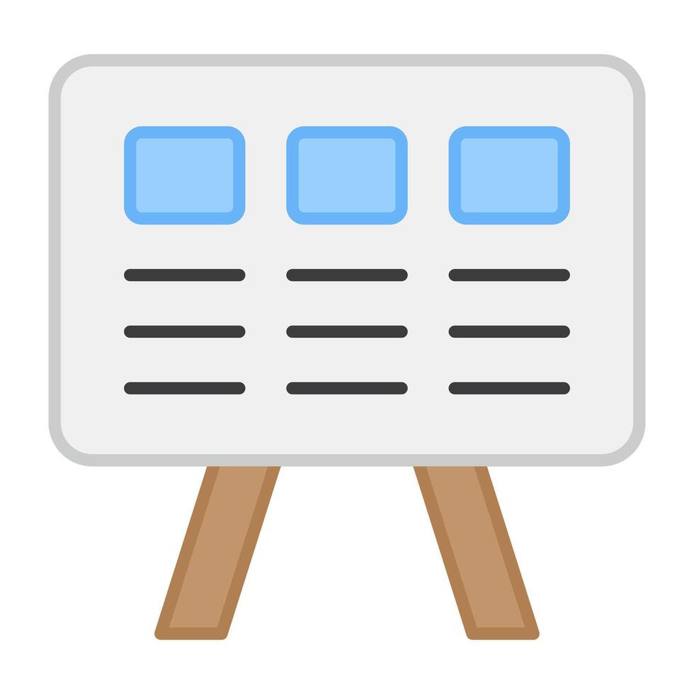 Bulletin board icon in editable style vector