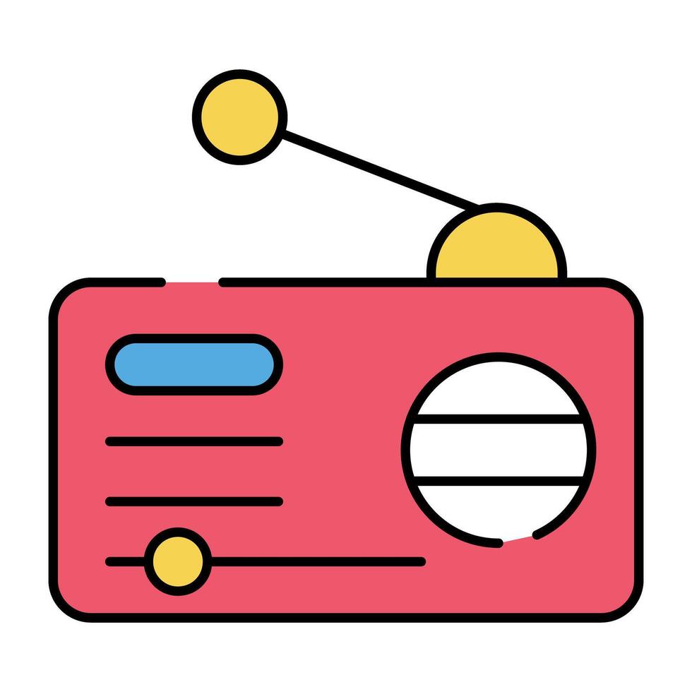 A trendy vector design of radio